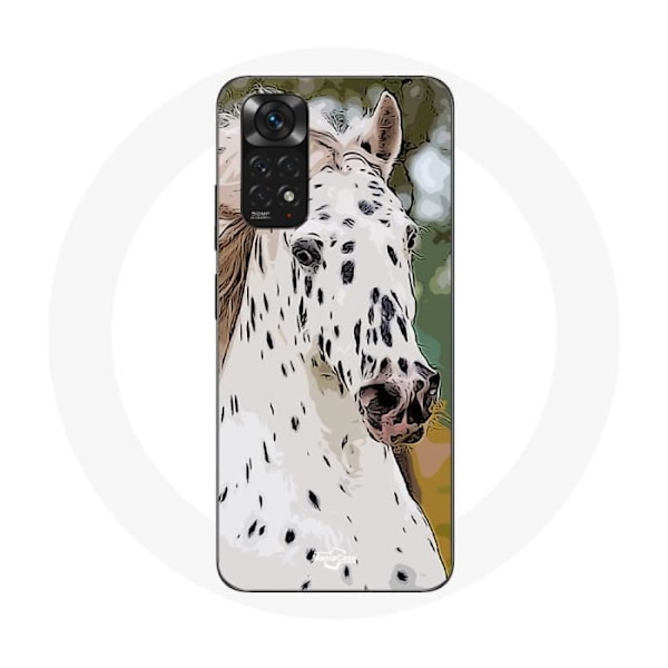 Coque - Xiaomi - Redmi Note 11 4G - Mjuk - Skydd - Vit Häst Mönster Vit