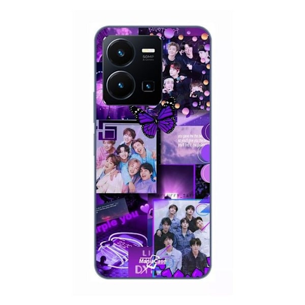 Skyddsfodral - Maniacase - Vivo Y35 4G - BTS KONCEPT VIOLET - Stil och säkerhet Svart