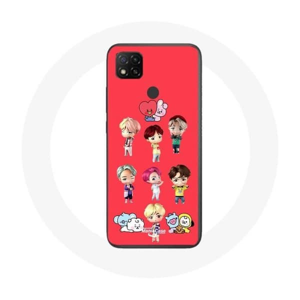 Cover til Xiaomi Redmi 9C BTS TinyTAN Animation BT21 Plakat