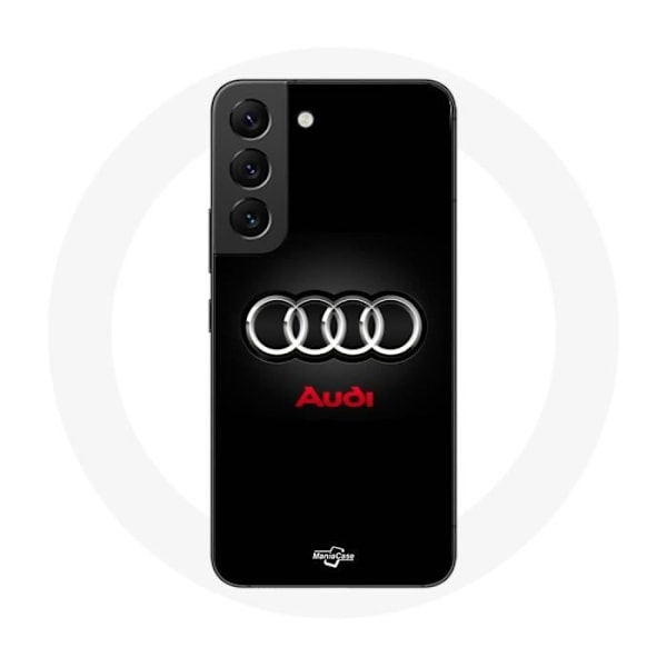 Coque för Samsung Galaxy S21 FE Audi Logotyp Metall svart bakgrund