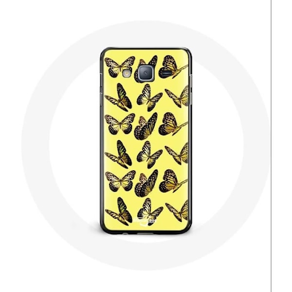 Coque för Samsung Galaxy A3 Fjärilar Gul Bakgrund