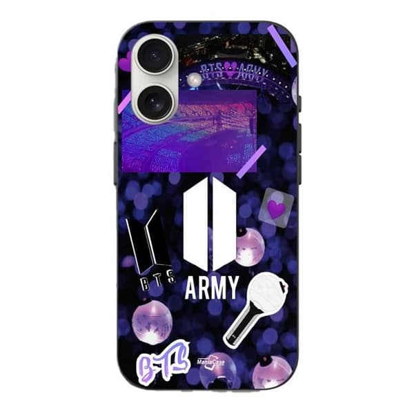 iPhone 16 Plus cover er BTS army logo Bangtan Subs