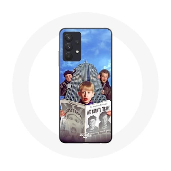 Coque - Maniacase - Samsung Galaxy A32 4G - Svart - Ensam hemma - Mjuk Svart