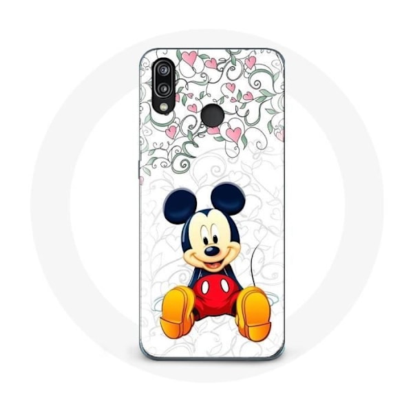 Mobilskal för Huawei P20 Lite Mickey Mouse Blommor Hjärta