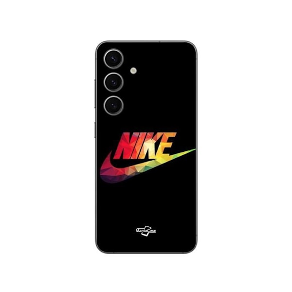 Coque - Maniacase - Samsung Galaxy S24 FE - Fjädrande - Nike-logga - Färgglad svart Färgad, Svart