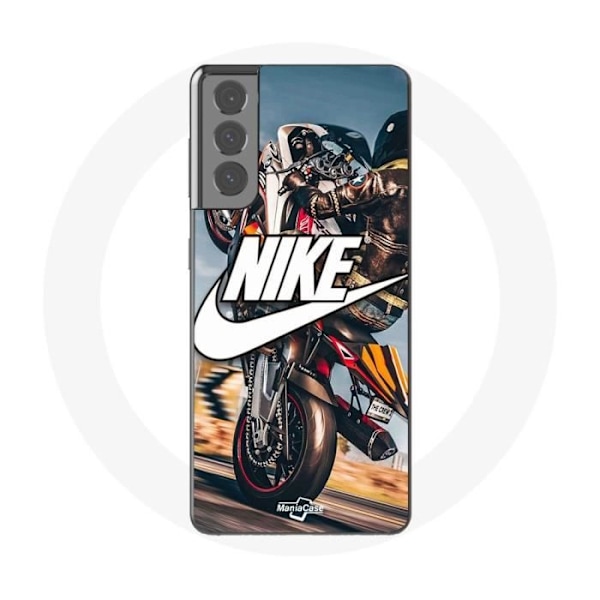 Coque - Nike - Galaxy S21 - Souple - Vit logotyp - Motorhjul Vit