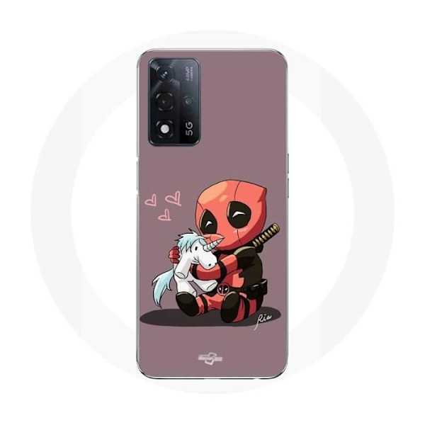 Coque Maniacase för Oppo A93s 5G Bebis Deadpool med Enhörning