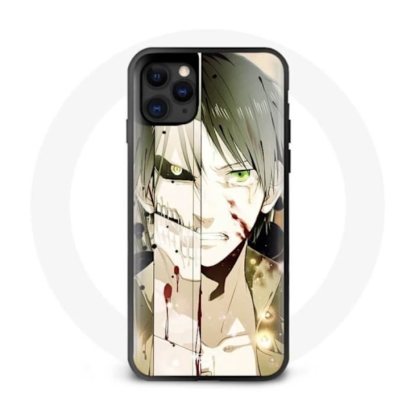 Coque - Maniacase - Iphone 11 Pro - Eren Yeager - Silikon - Mjuk - Svart svart
