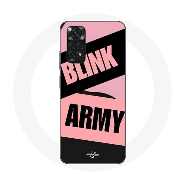 Cover til Xiaomi Redmi Note 11S BTS ARMY og Blackpink Blink Sort Rose