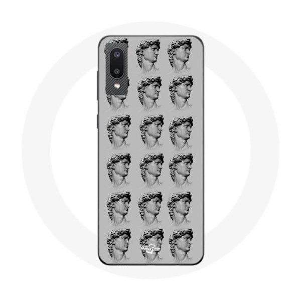 Coque - Samsung - Galaxy A02 - Blød - Statue - Grå Grå