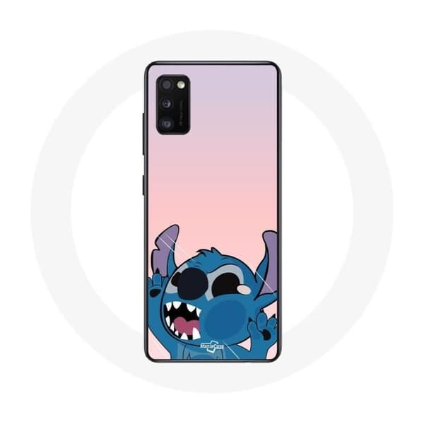 Cover til Samsung Galaxy S20 plus Stitch med næsen opad, lyserød baggrund