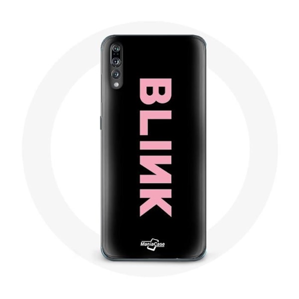 Coque för Huawei P20 Pro Blink Fandom Blackpink Logotyp Rosafond Svart