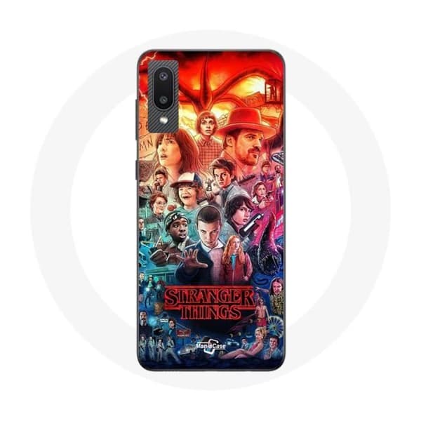 Cover til Samsung Galaxy A02 Stranger Things Teaser Sæson 4 Plakat Karakterer Kunst