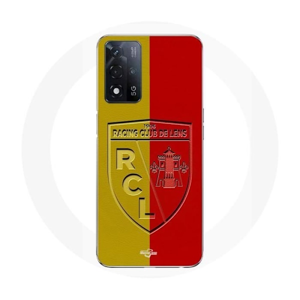 Coque Maniacase för Oppo A93s 5G rcl linss logo gul och röd bakgrund