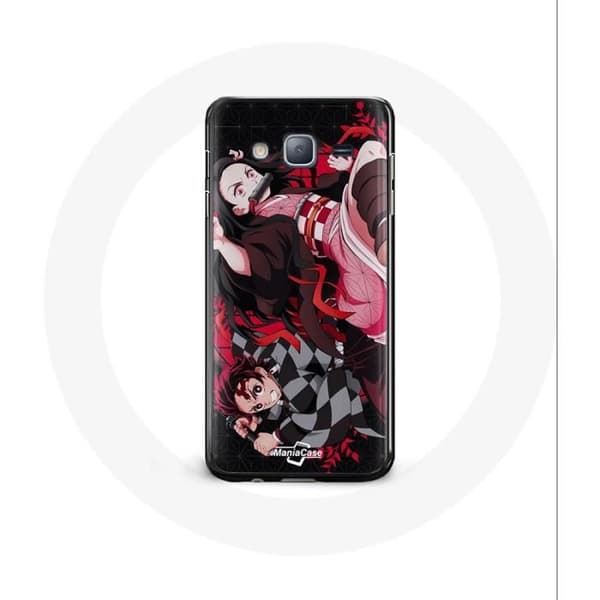 Coque - Maniacase - Samsung Galaxy J7 2016 - Blød - Sort - Demon Slayer