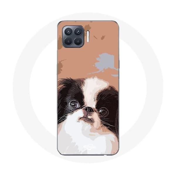 Cover til Oppo A93 Japansk Spaniel Sort og Hvid Hunderace