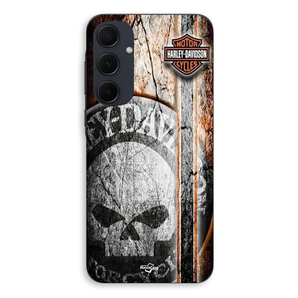 Coque - Harley Davidson - Samsung Galaxy A35 - Vintage döskalle - Flexibel - Svart