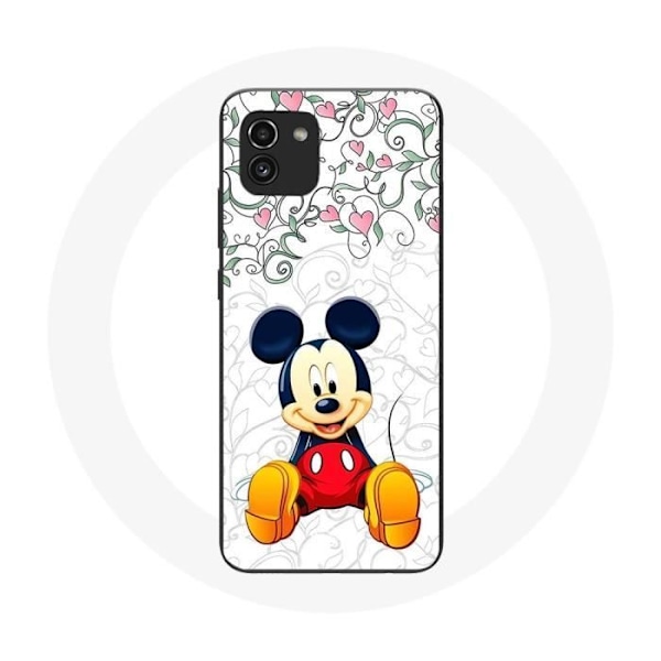 Coque för Samsung Galaxy A03 Mickey Mouse Blommor Hjärtor