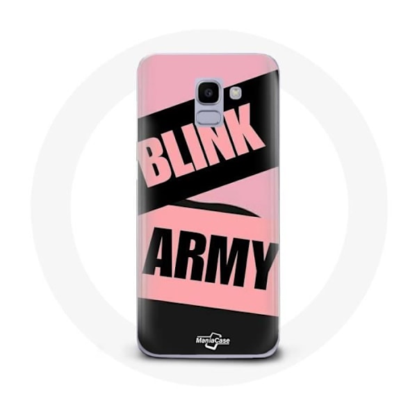 Coque för Samsung Galaxy A6 2018 BTS ARMY och Blackpink Blink Rose Noir