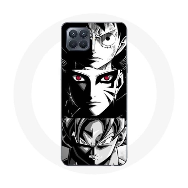 Coque - Maniacase - Oppo A93 - Svart och vit - Anime manga - Mjuk Svartvitt