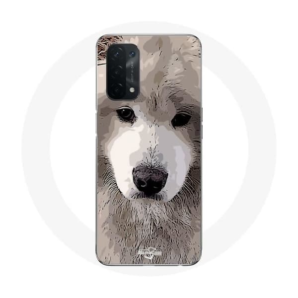 Coque - Samoyed - Oppo A74 5G - Fleksibel - Grå - Unisex Grå