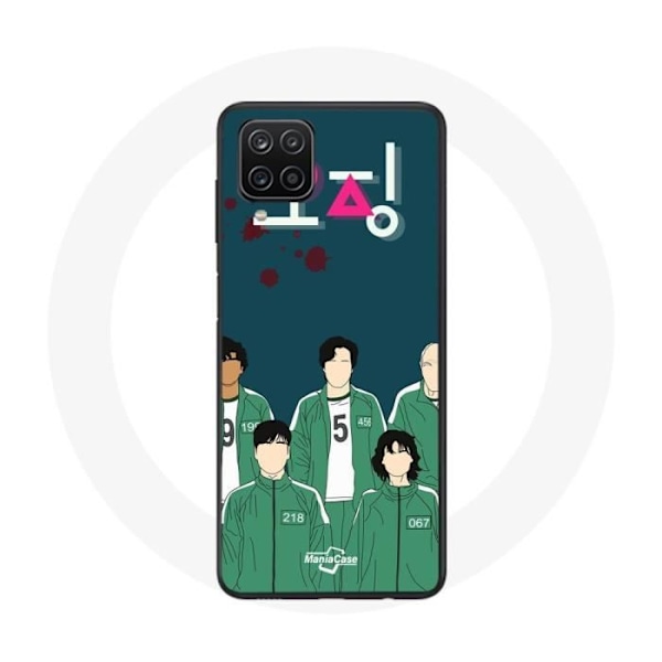Coque Samsung Galaxy A12 Squid Game Affisch karaktärer Konst