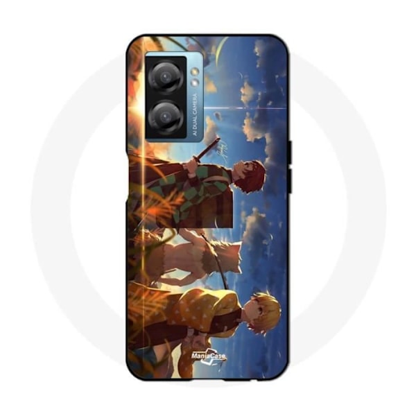 Coque Maniacase för Realme V23 tanjiro inosuke och zenitsu svart