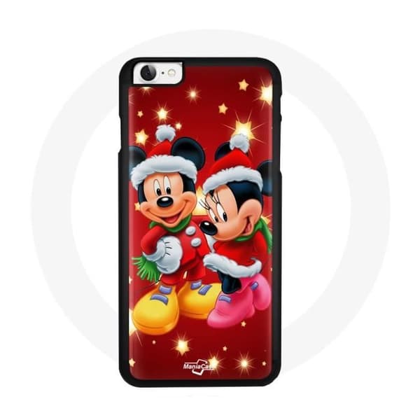Cover - Maniacase - Iphone 8 - Mickey Mouse og Minnie Mouse - Blød - Sort Svart