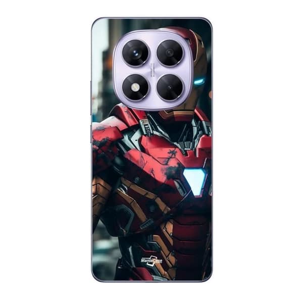 Cover - Xiaomi - Redmi Note 14 Pro 5G - Iron Man kamp - Stiv - Sort