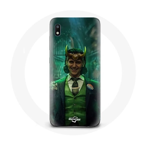 Coque maniacase för Samsung Galaxy A10 Loki Thor Ragnarok med hörlursaffisch karaktär serie säsong 1 Svart