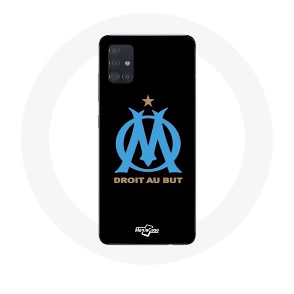 Coque - Maniacase - Galaxy A51 - Olympique de Marseille-logotyp - Mjuk - Svart Svart
