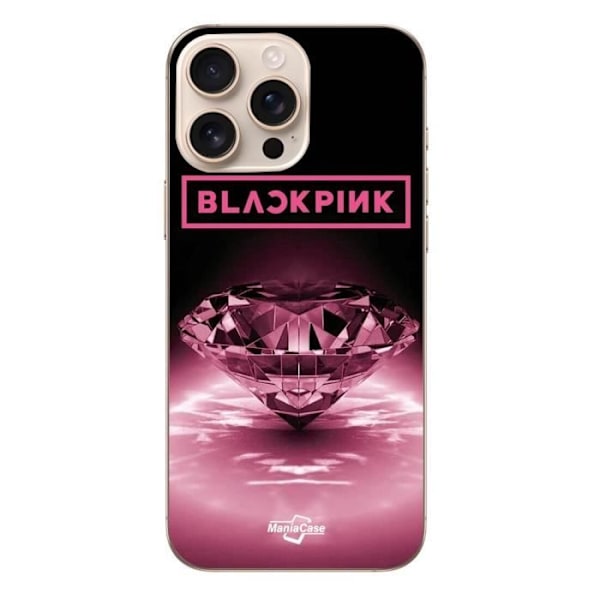Coque Iphone 16 Pro blackpink diamant svart och rosa Maniacase