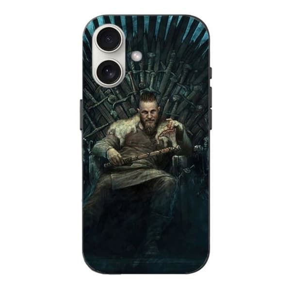 Iphone 16 Plus cover vikinger ragnar lothbrok jerntrone game of thrones
