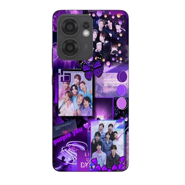 Coque Maniacase för Oppo Reno 13F BTS koncept lila Svart