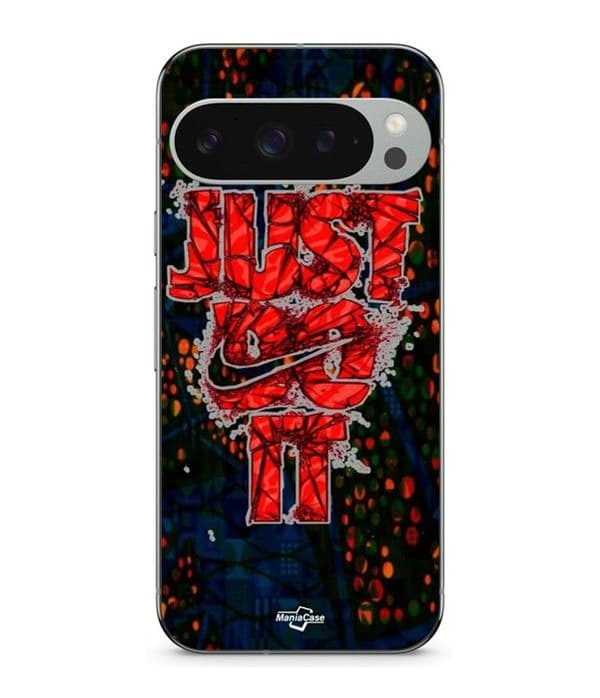 Coque - MANIACASE - Google Pixel 9 Pro - Silikoni - Pehmeä - Just do it Punainen Svart