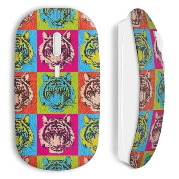 Trådlös mus Tiger stil konst multicolor