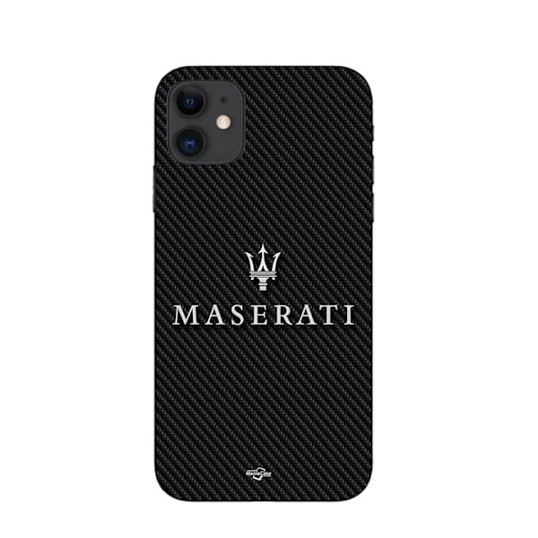 Coque - Maniacase - Iphone 12 Mini - Maserati - Vit - Kolfond - Halvstyv Vit