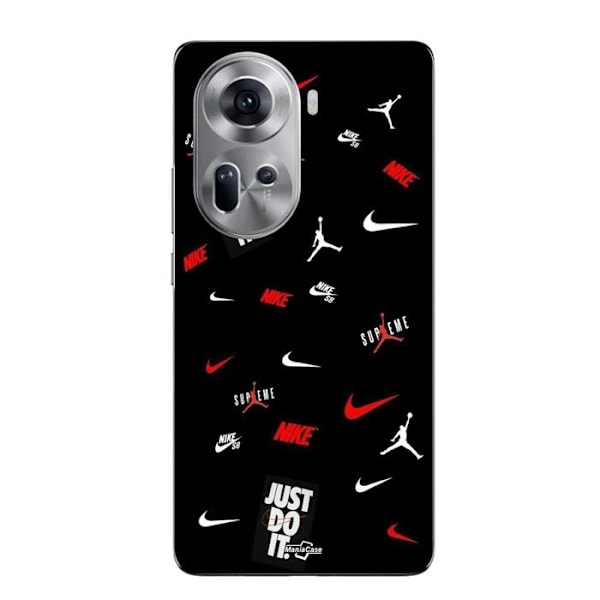 Coque - NIKE JORDAN - Oppo Reno 11 5G - Silikon - Mjuk - Sportig Vit, röd, svart