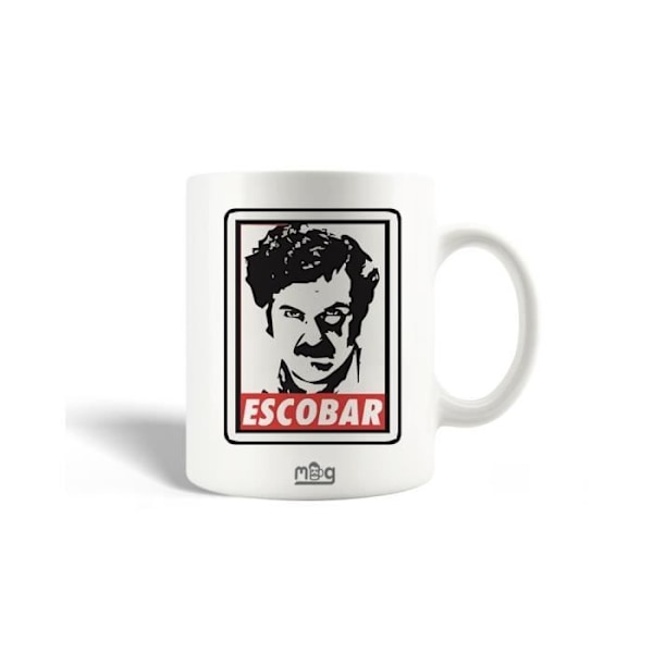 Mugg i keramik Pablo Escobar affisch