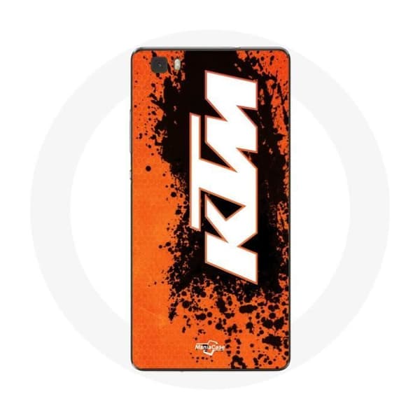 Coque för Huawei P8 KTM-logotyp vit bakgrund orange