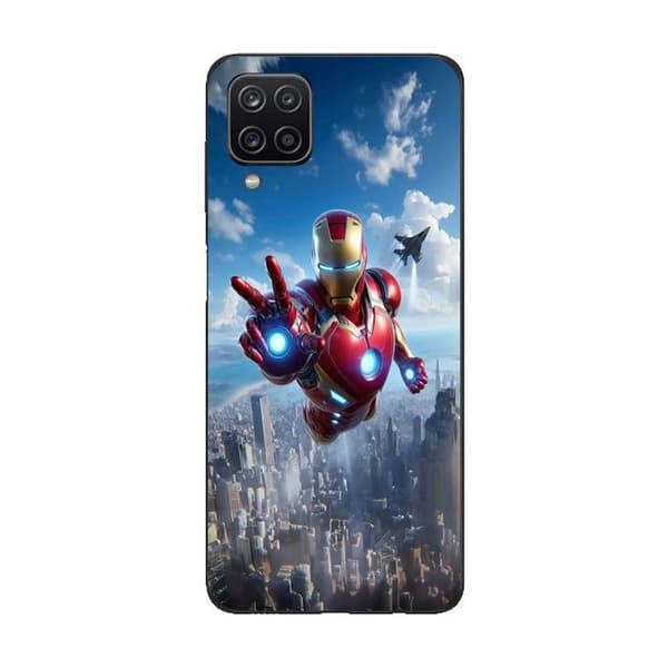 Coque Maniacase För Samsung galaxy A12 Iron Man Attack Svart