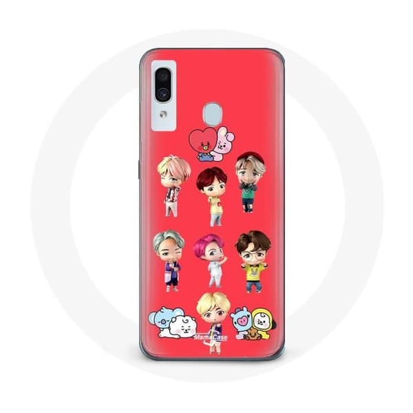 Coque för Samsung Galaxy A20e BTS TinyTAN Animation BT21 Affisch