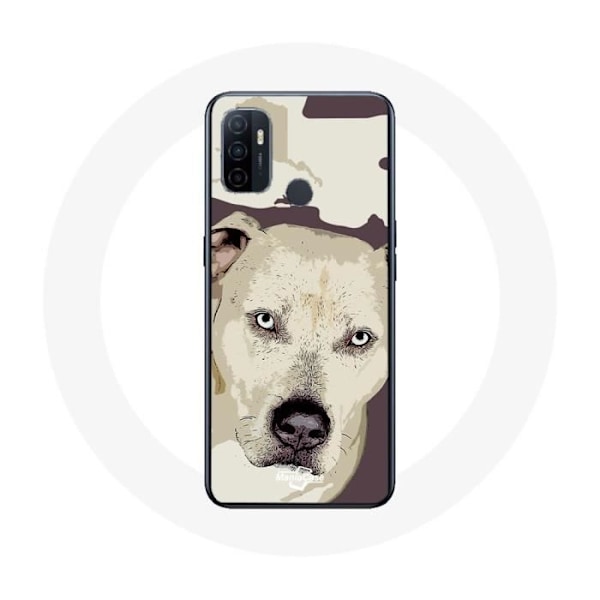 Coque - Oppo - A53 - Pitbull Hund - Mjuk - Vit Vit