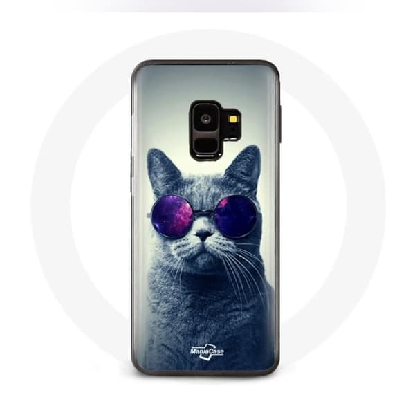 Samsung Galaxy S9 plus - Kuori Kissa Violetit Aurinkolasit
