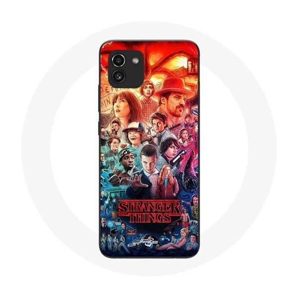 Coque för Samsung Galaxy A03 Stranger Things Teaser Säsong 4 Affisch Karaktärer Konst