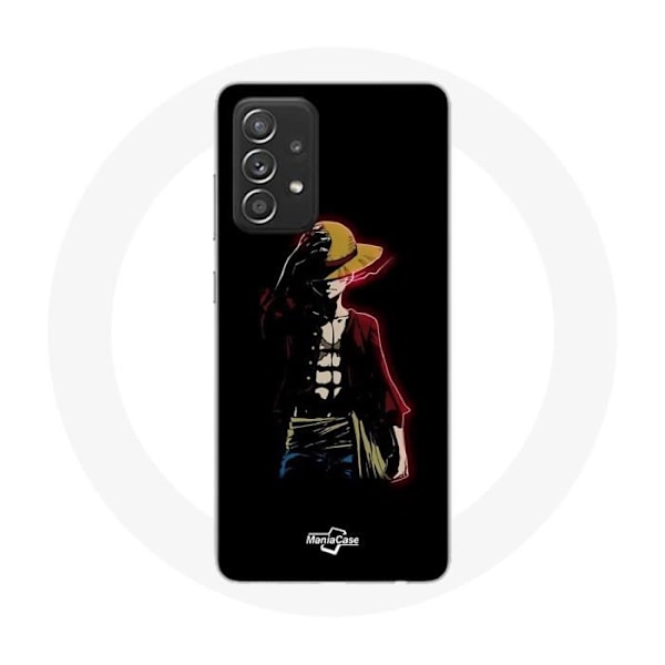 Coque - Maniacase - Samsung Galaxy A33 5G - One Piece Manga Anime Luffy - Svart - Flexibel svart