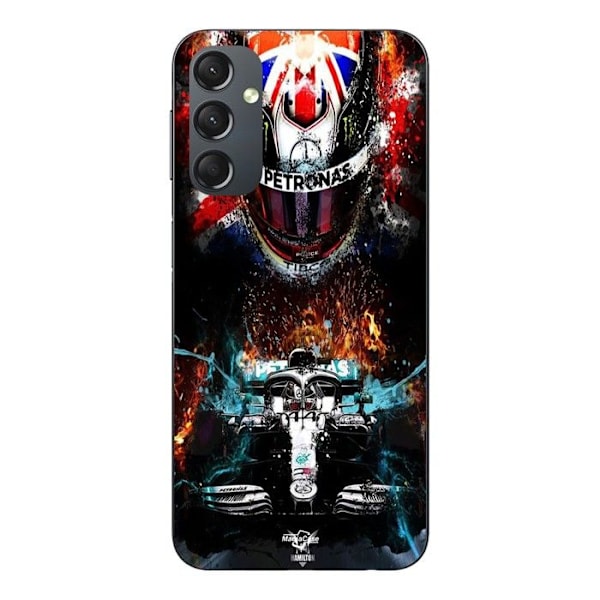 Coque - Maniacase - Samsung Galaxy A24 - Svart - Mjuk - Lewis Hamilton Mercedes 44