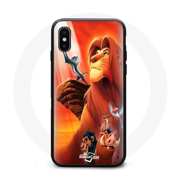 Coque - Løve konge Simba - Iphone XS Max - Blød - Sort - Syntetisk