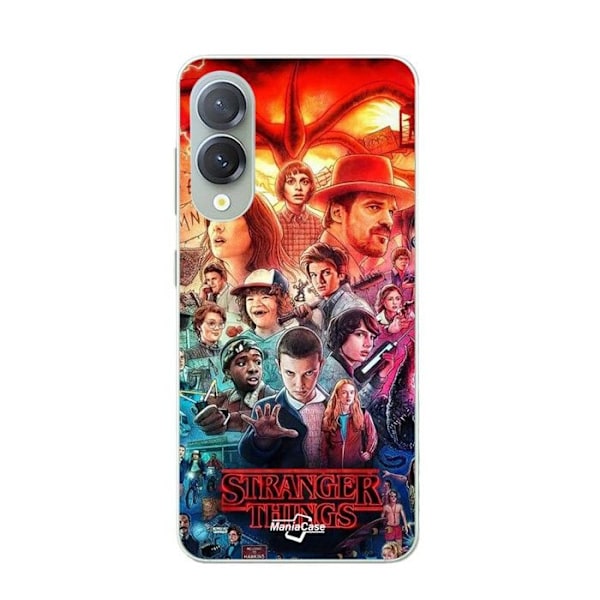 Telefonfodral - Maniacase - Samsung Galaxy S25 Edge - Silikon - Svart - Stranger Things Säsong 4 Svart