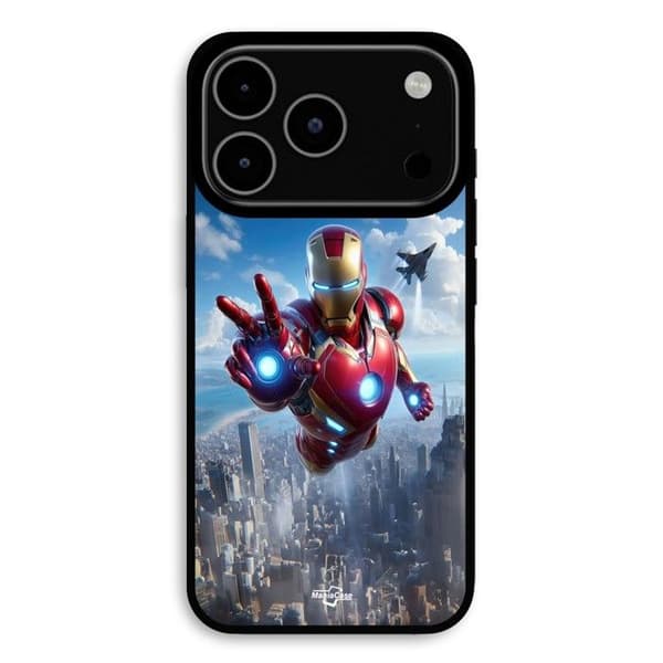 Coque För iPhone 17 Pro Iron Man Attack Maniacase Svart